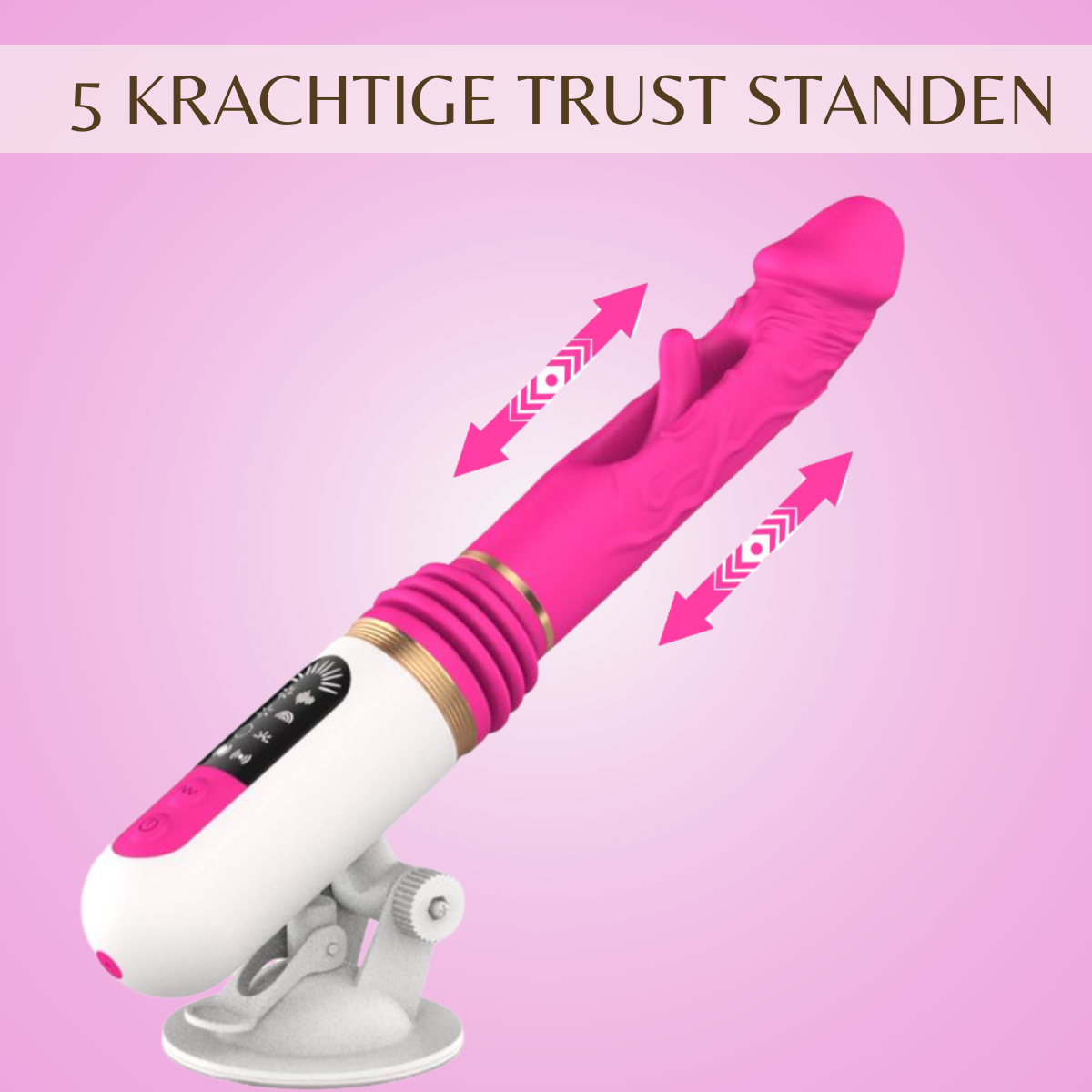 Seks Machine met Stotende Vibrator - Roze - Afbeelding 4