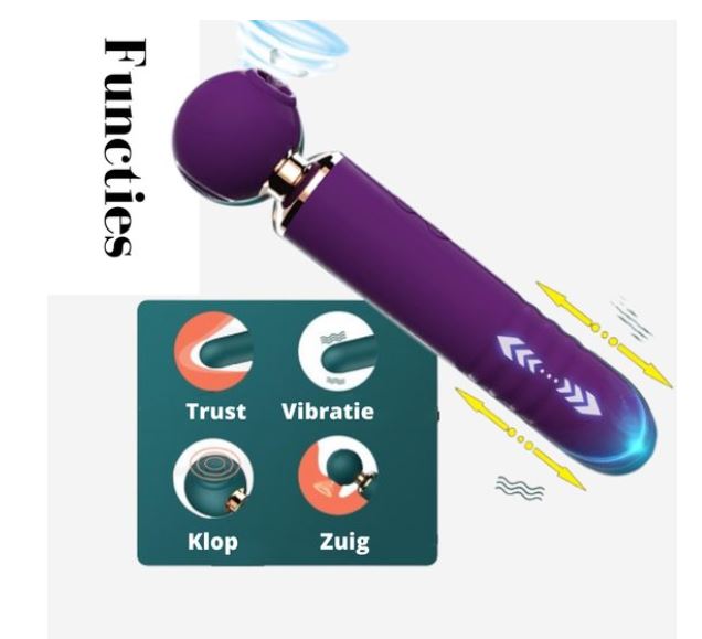 Vibrator met Klop Zuig Functie - Afbeelding 5