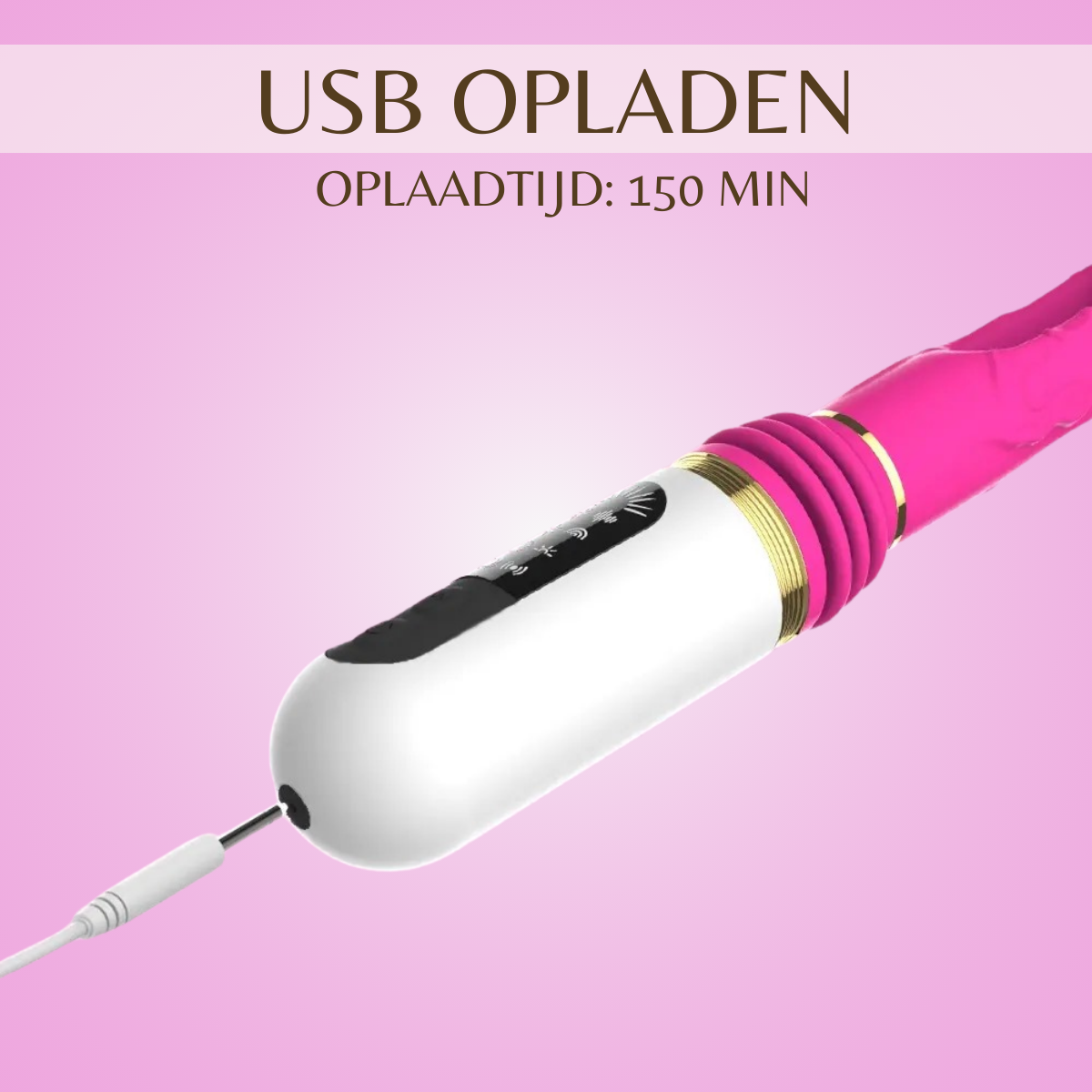 Seks Machine met Stotende Vibrator - Roze - Afbeelding 3