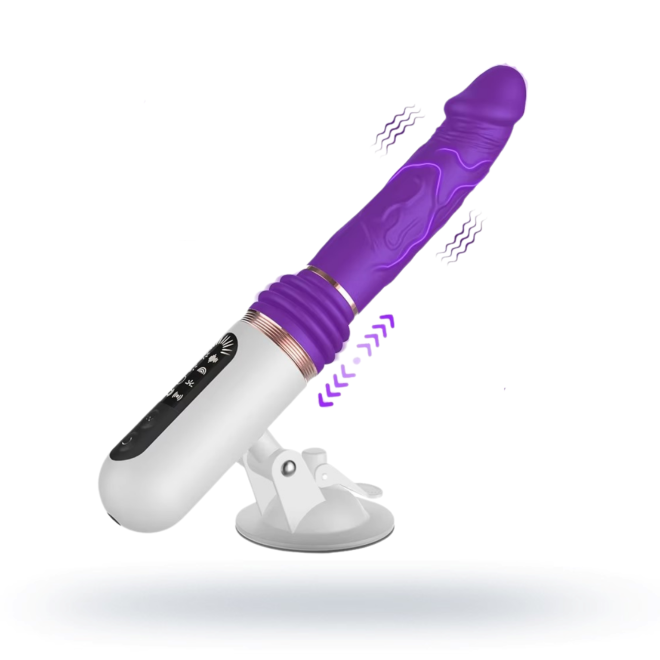 Seks Machine met Stotende Vibrator - Paars