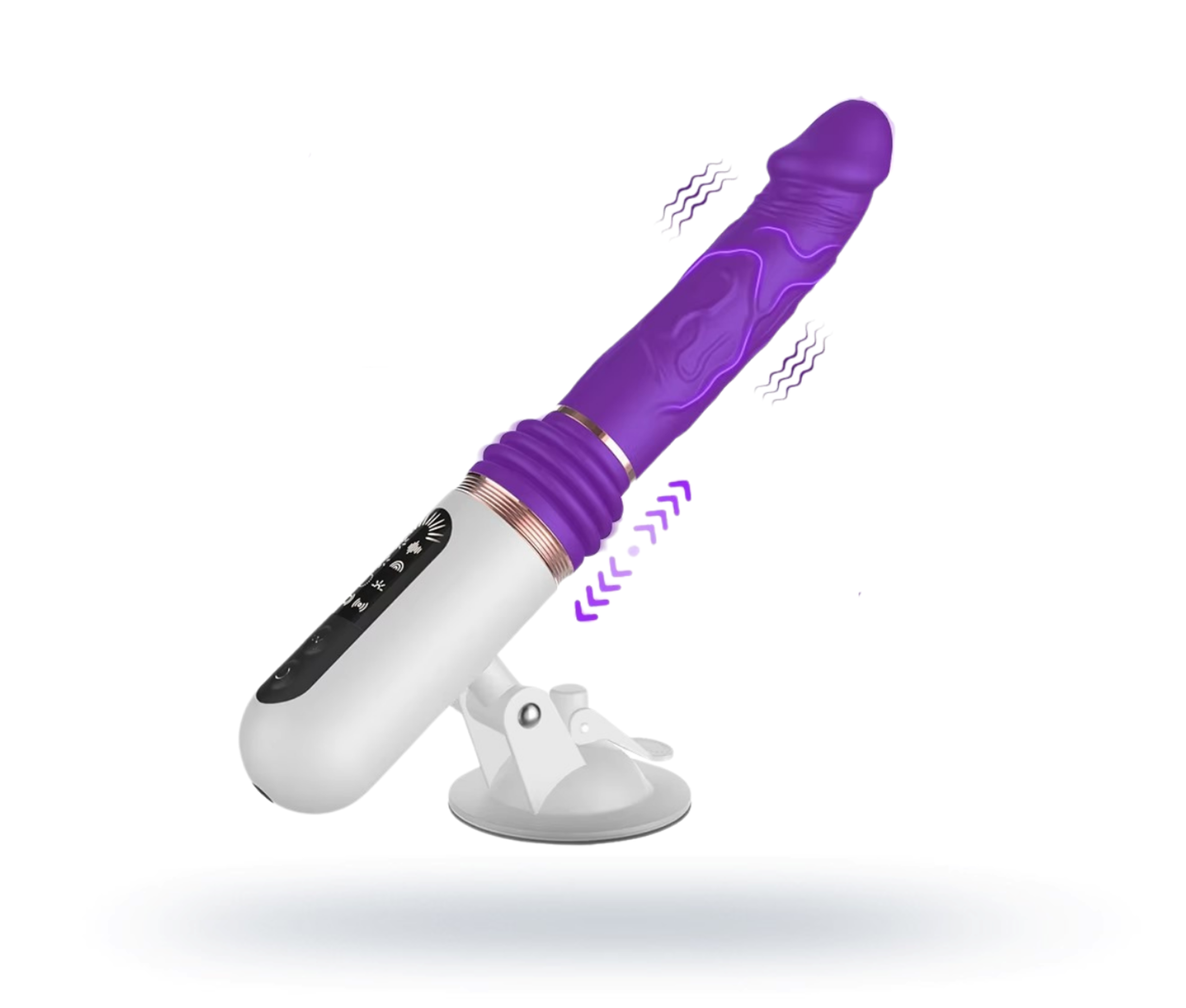 Seks Machine met Stotende Vibrator - Paars