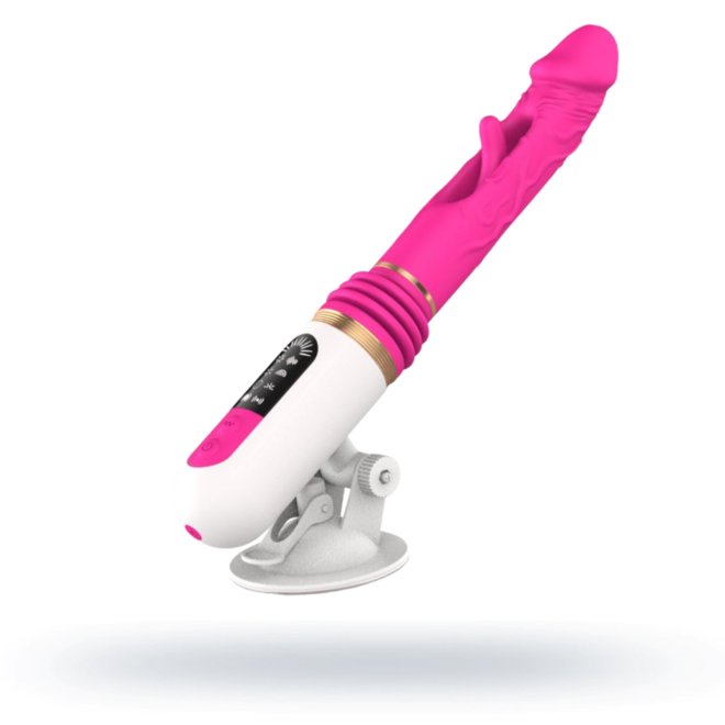 Seks Machine met Stotende Vibrator - Roze