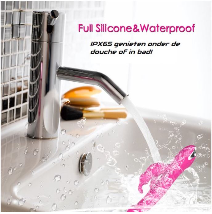 Rabbit Vibrator met Rotatie - Roze - Afbeelding 3