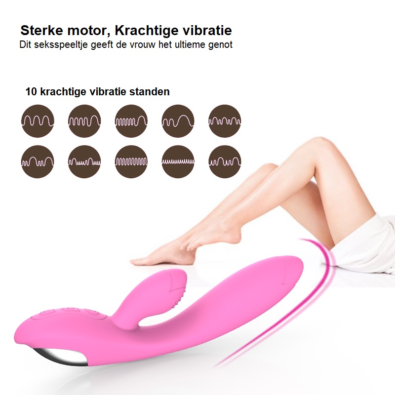 Rabbit Vibrator - Licht Roze - Afbeelding 3