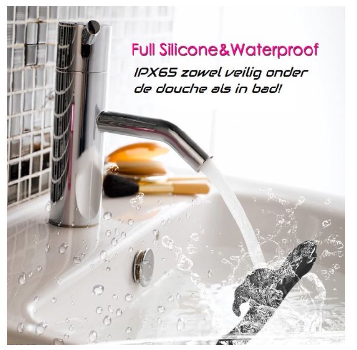 Rabbit Vibrator met Rotatie - Zwart - Afbeelding 5