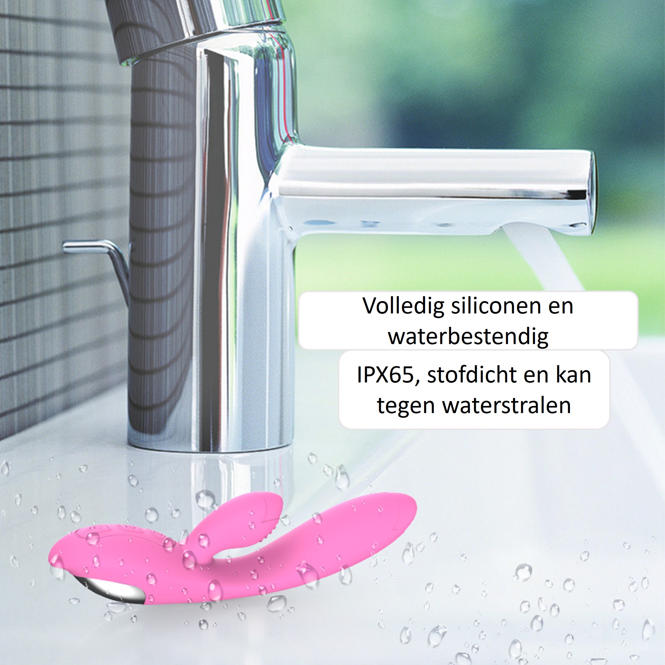 Rabbit Vibrator - Licht Roze - Afbeelding 5