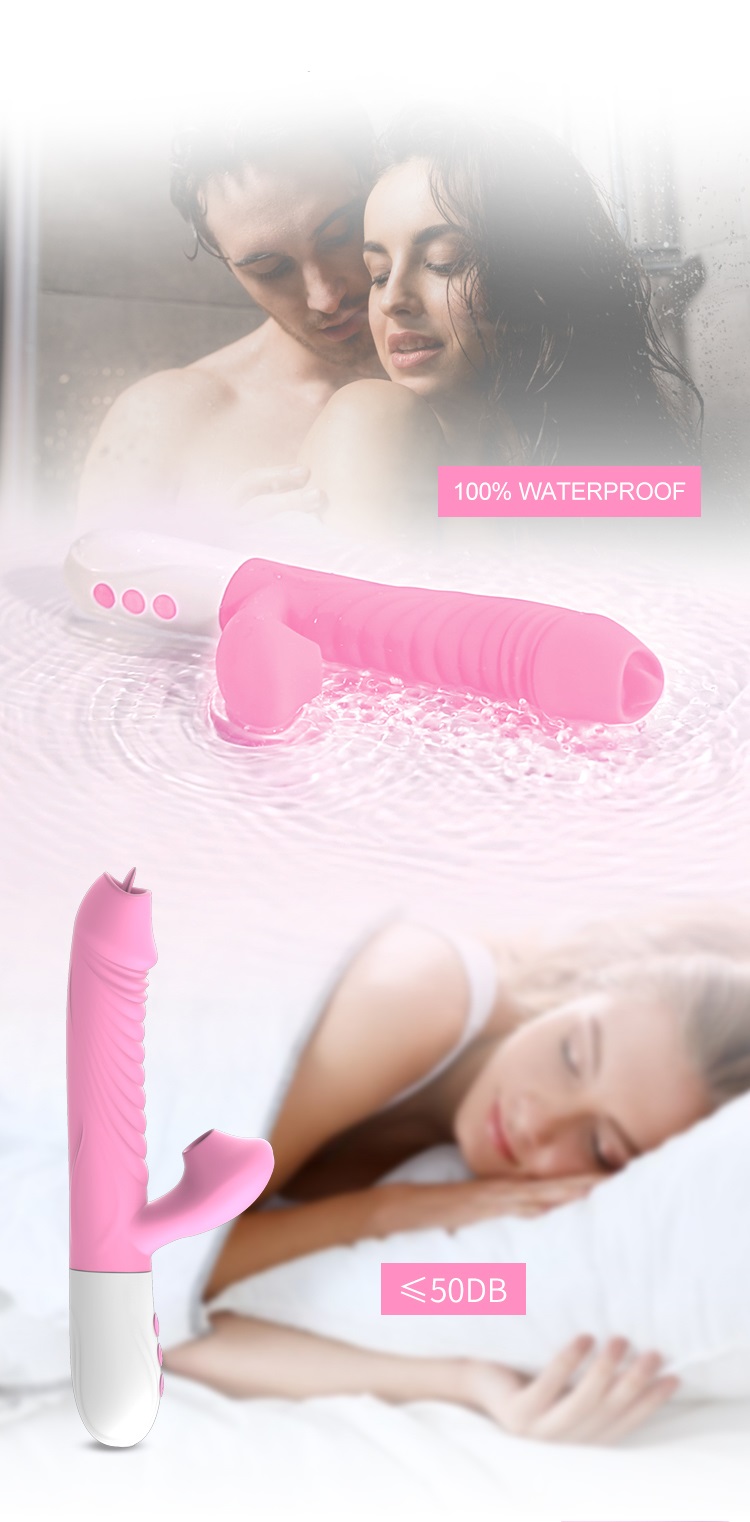 Vibrator met verwarming en Lik/zuig - Roze - Afbeelding 8
