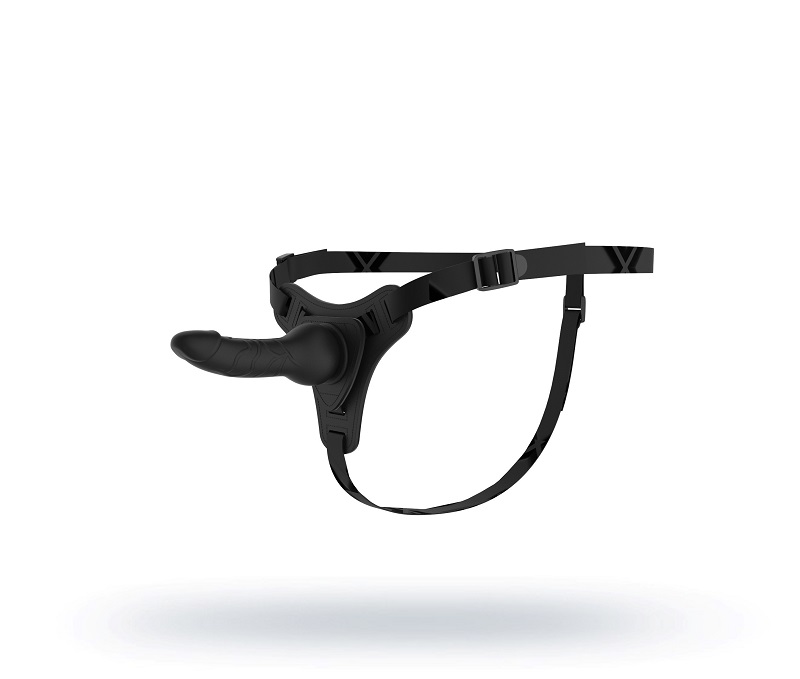 Strap On Voorbind dildo met Harnas - Zwart