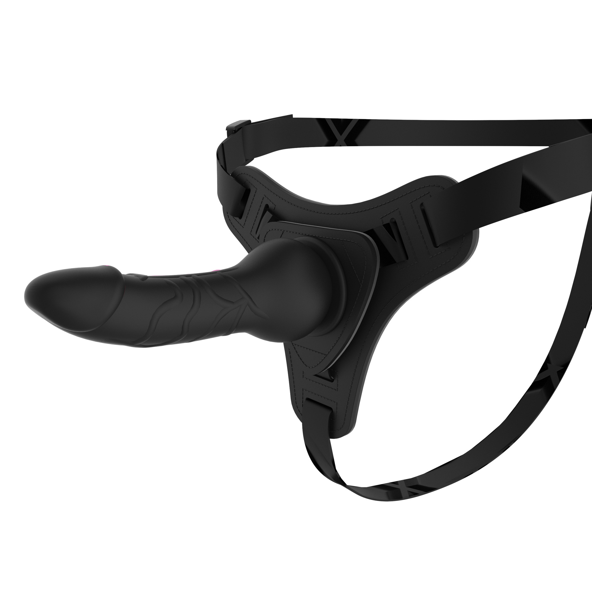 Strap On Voorbind dildo met Harnas - Zwart - Afbeelding 4