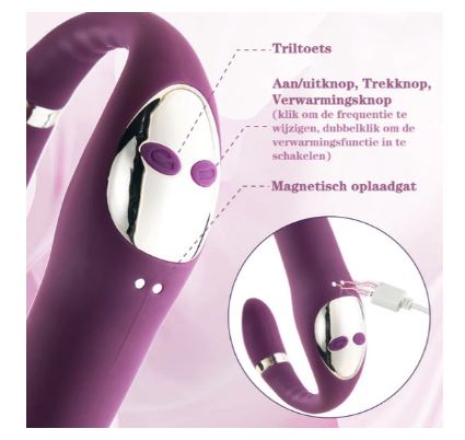 Vibrator Dildo paars - Afbeelding 5