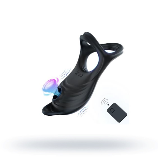 Cockring Vibrator met Zuigfunctie