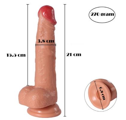 Vibrator Dildo met Trilfunctie Ø 3.8 cm - Afbeelding 3