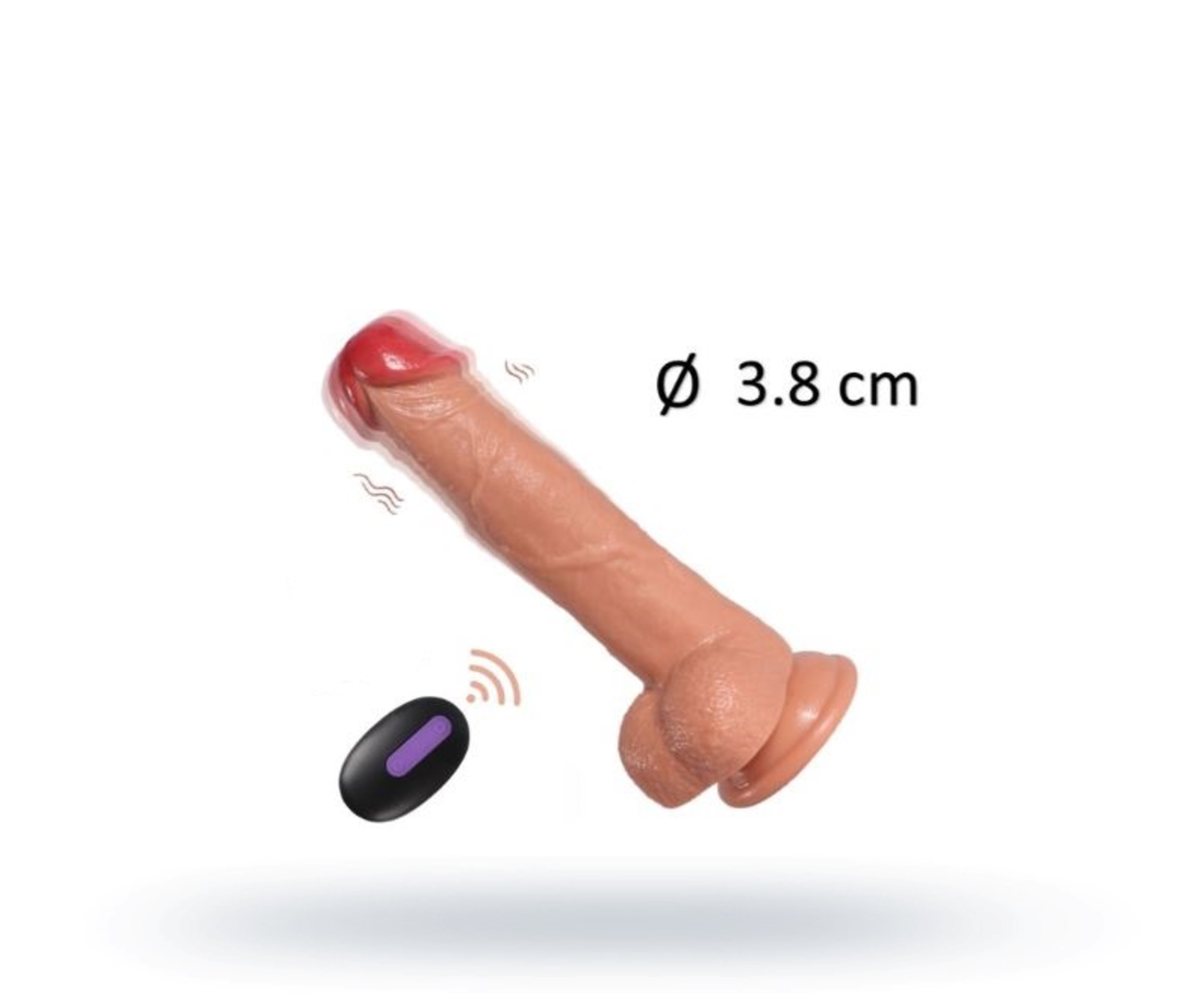 Vibrator Dildo met Trilfunctie Ø 3.8 cm