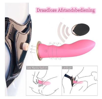 Vibrerende Voorbind Dildo - Afbeelding 3