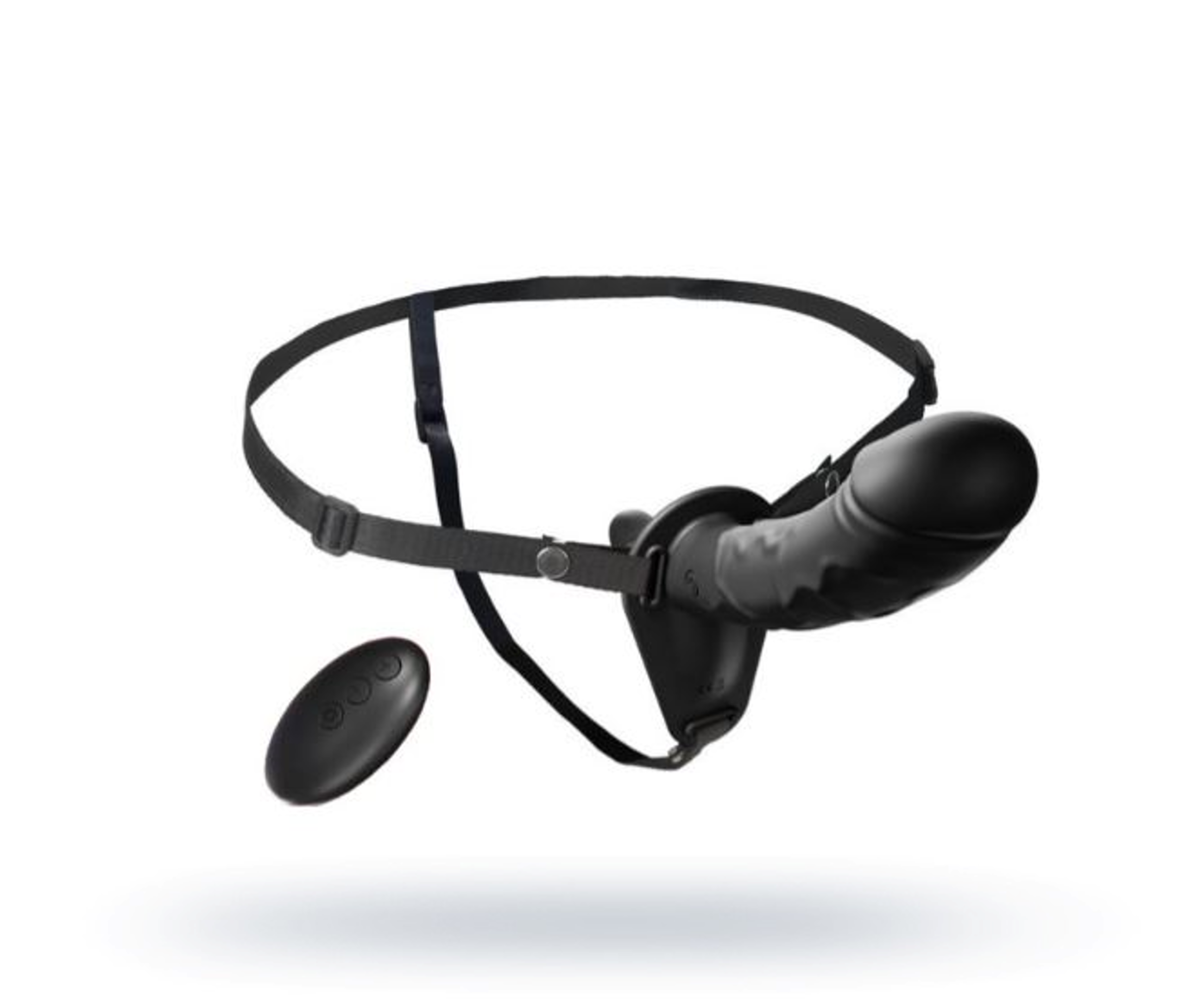 Vibrerende Strap On Zwart