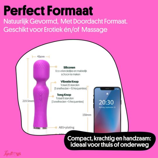 Massage Wand Bewegende Tong - Afbeelding 4