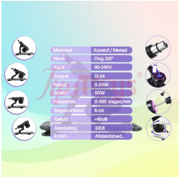 Seks Machine - 8 Opzet stukken - Afbeelding 3