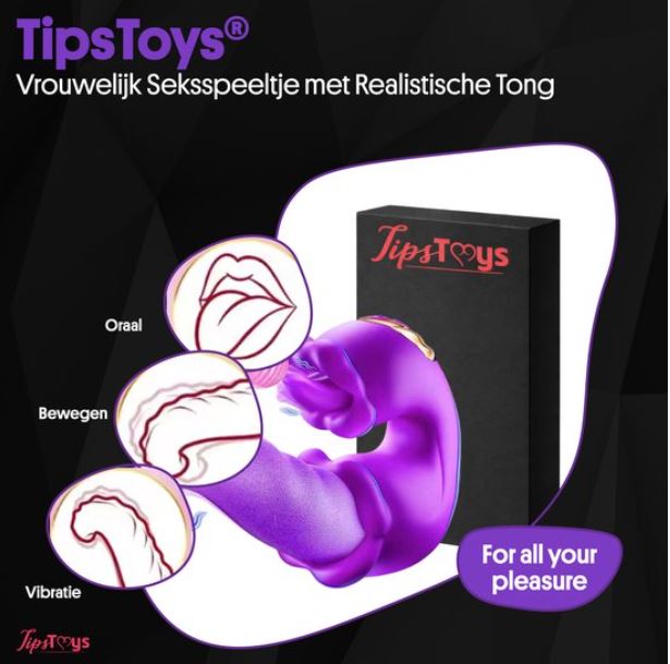 Likkende Vibrator - Paars - Afbeelding 3