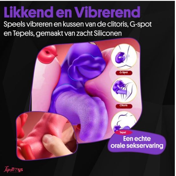 Likkende Vibrator - Paars - Afbeelding 5