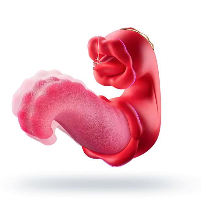 Likkende Vibrator - Rood