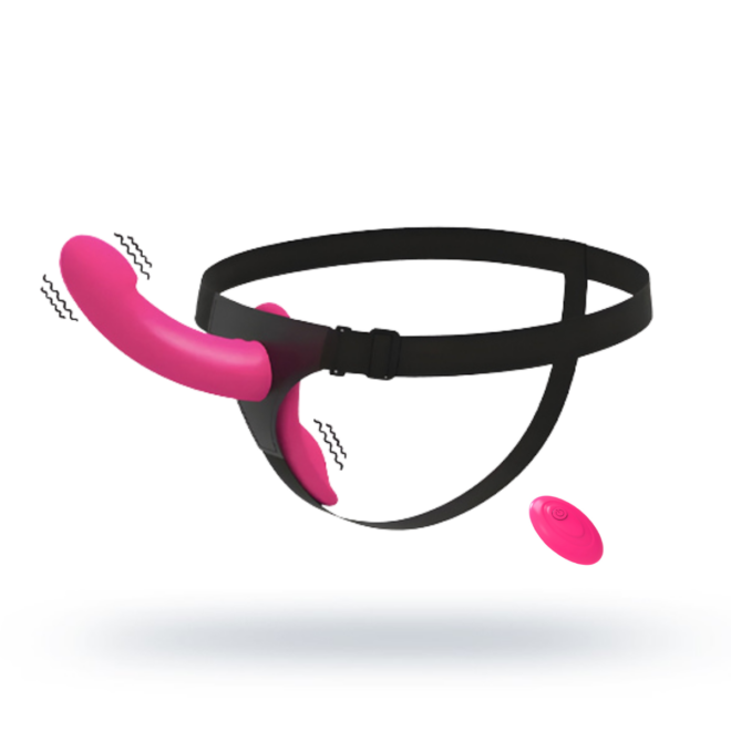 Vibrerende Strap On Voorbind Dildo